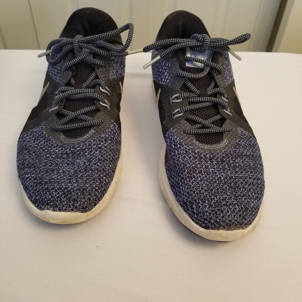 Nike Flex TR8 Womens Running Shoes Black Blue 898476-401 Sneakers Size 8